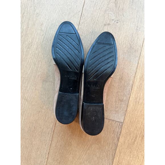 Amalfi Loafers Sz 8.5 Xnarrow Woman’s Tan Suede with Beige Patent Leather Trim - Picture 4 of 10